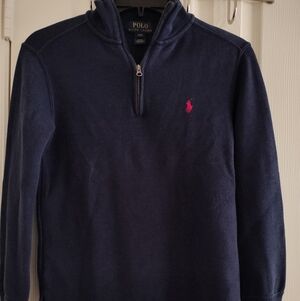 Polo by Ralph Lauren Boy's Zip-Up Sweater in Navy